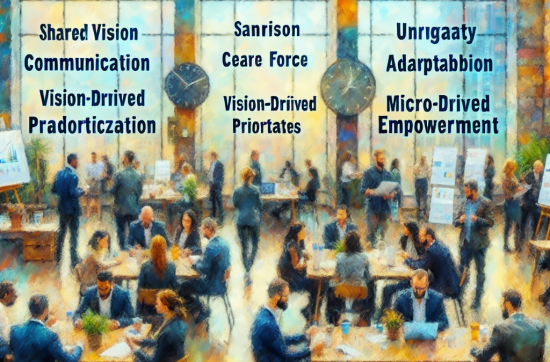 Demonstrate Visionary Leadership: Clearly articulate and communicate the product vision to all stakeholders, including the development team, to inspire and guide the product's direction.